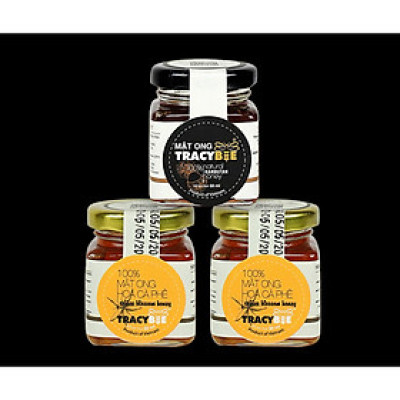 Combo 2 mật ong hoa cà phê và 1 mật ong hoa chôm chôm 70G