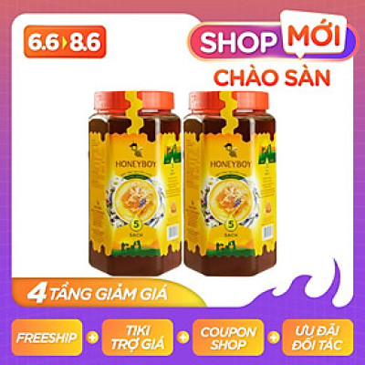 Bộ 2 Mật Ong Thiên Nhiên 5 Sạch Honeyboy 1kg