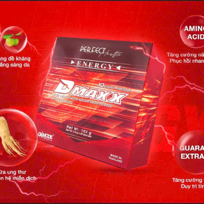 DMAXX thức uống bổ sung vitamin năng lượng không đường DAMODE 74 gói màu đỏ mỗi gói 2,2gr