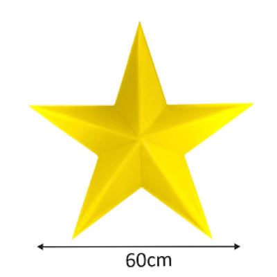 Ngôi sao mica vàng NSM60 60cm 2mm hút nổi