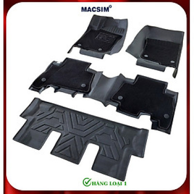 Thảm lót sàn ô tô 2 lớp cao cấp dành cho xe TOYOTA PRADO 2010+ (sd) nhãn hiệu Macsim chất liệu TPE màu đen