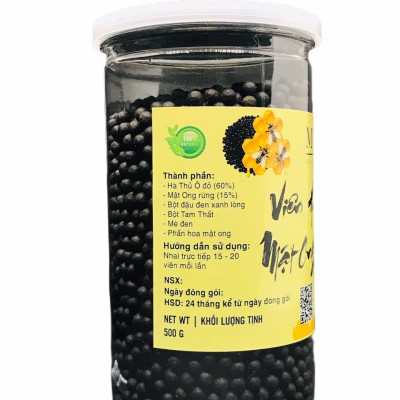 Viên hà thủ ô mật ong rừng Mộc Lan (hũ 500g)