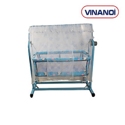 Nôi Võng tự động cho bé 2 trong 1 VINANOI - NV35X lồng nôi màu xanh