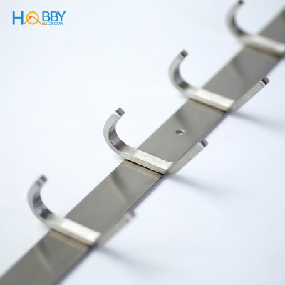 Thanh treo quần áo 8 chấu inox 304 mẫu khoan Hobby Home Decor 8TV137