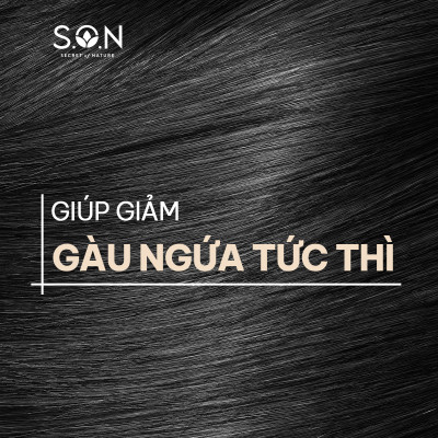 Dầu gội bồ kết & ngải cứu S.O.N giảm gàu ngứa và dầu nhờn, mềm mượt tóc