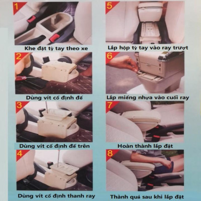 Hộp tỳ tay ô tô Hyundai Getz cao cấp JDZX-GTZ: Mầu Đen