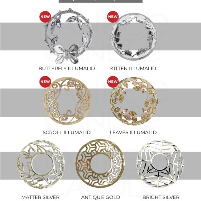 Chụp nến trang trí Yankee Candle - Matte Silver Butterfly