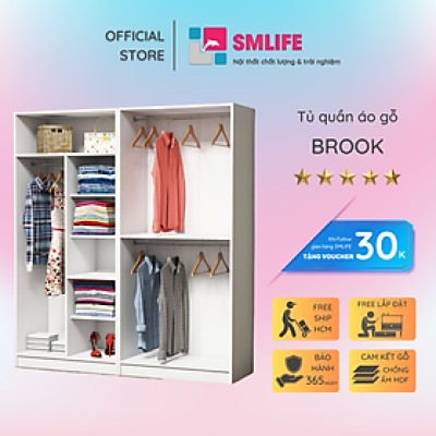 Tủ để quần áo gỗ MDF thiết kế hiện đại SMLIFE Brook
