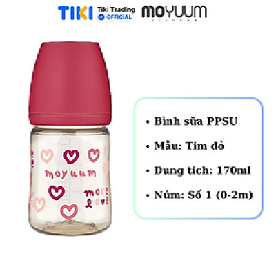 Bình Sữa Moyuum Premium Ppsu All In One Bottle 170m/270ml nhiều màu