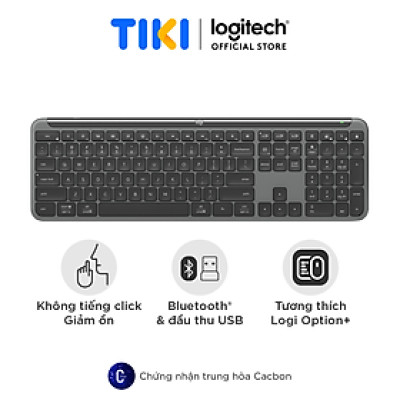 Bàn phím không dây mỏng Logitech Signature K950 - Hàng Chính Hãng