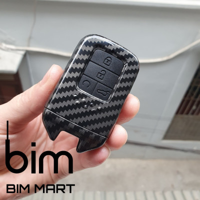 Ốp Vân Carbon Lót Silicon Bọc Bảo Vệ Chìa Khóa Xe Honda City 2021, Civic 2020 - 2021 ( Tặng kèm móc đeo INOX )