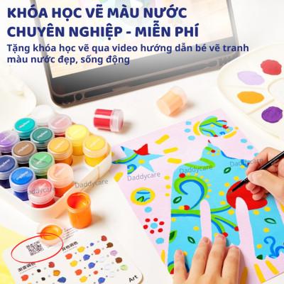 Màu nước gouache Mideer Gouache Paint Bucket cao cấp an toàn cho bé