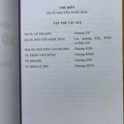 Bình Luận Khoa Học Bộ Luật Hình Sự  Năm 2015 (Sửa Đổi, Bổ Sung Năm 2017) Quyển 2 - Phần Các Tội Phạm