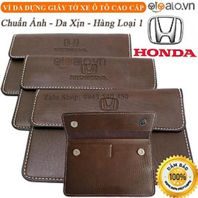 Ví đựng giấy tờ xe ô tô Honda Da Cao Cấp, Ví da đựng giấy tờ xe ô tô