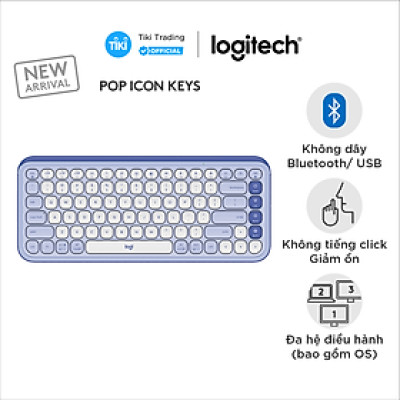 Bàn phím Bluetooth không dây Logitech POP ICON KEYS - Hàng Chính Hãng