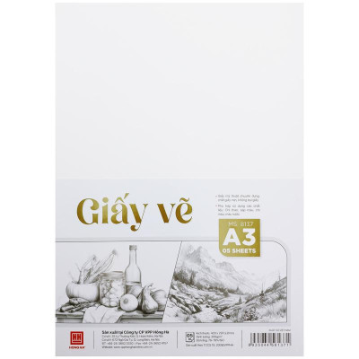 Bộ 10 Tờ Giấy Vẽ A3 300gsm - Hồng Hà 8137