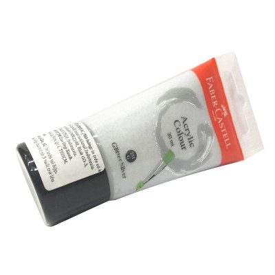 Tuýp Màu Vẽ Acrylic 30ml Glitter Silver (Nhũ Bạc)