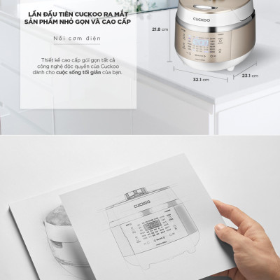 Nồi Cơm Điện Tử Áp Suất Cao Tần Mini 0.5L CRP-EHS0309F/WHGOVNCV- Bản Quốc Tế - Hàng chính hãng Cuckoovina