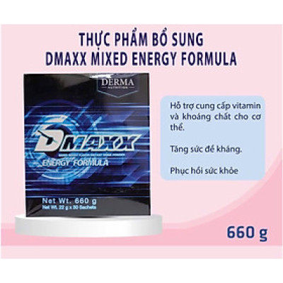 DMAXX thức uống bổ sung vitamin năng lượng có đường DAMODE 38 gói màu xanh mỗi gói 22gr