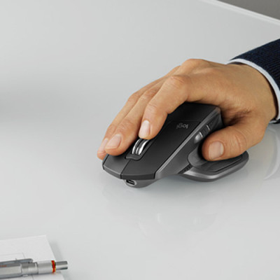 Chuột không dây Bluetooth Logitech MX Master 2s - form to, dùng mọi bề mặt, con lăn Hyperfast, sạc nhanh USB-A, phù hợp Mac/ Laptop - Hàng chính hãng