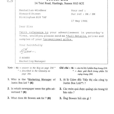 Luyện Kỹ Năng Viết Thư Tín Thương Mại - Writing For Business