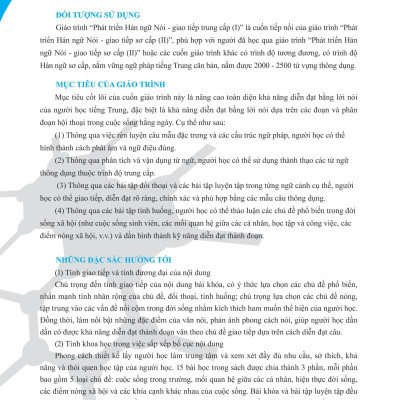 Sách - Giáo Trình Phát Triển Hán Ngữ - Nói-Giao Tiếp Trung Cấp 1