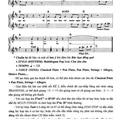 Thực Hành Đệm Organ - Tình Ca Quê Hương (Kèm CD)