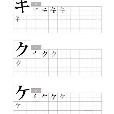 Tập Viết Tiếng Nhật Bảng Chữ Cái Katakana