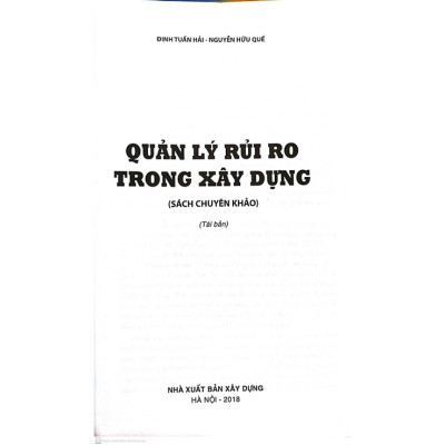 Quản Lý Rủi Ro Trong Xây Dựng (MK)
