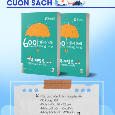 Sách 600 Câu Giao Tiếp Tiếng Hàn Thông Dụng Dành Cho Người Tự Học