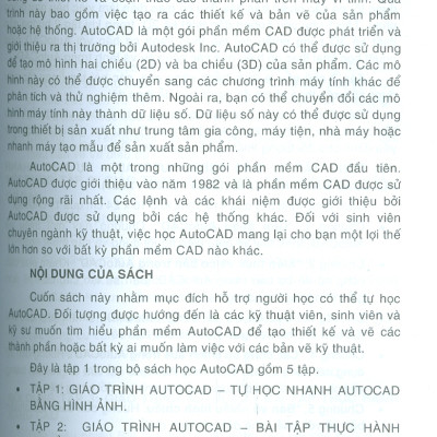 Giáo Trình Autocad - Tự Học Nhanh Autocad Bằng Hình Ảnh (2024-2023-2022) - Autocad Dành Cho Người Tự Học (Phiên Bản Mới) - Vũ Thị Ánh Tuyết, Phạm Phương Hoa 