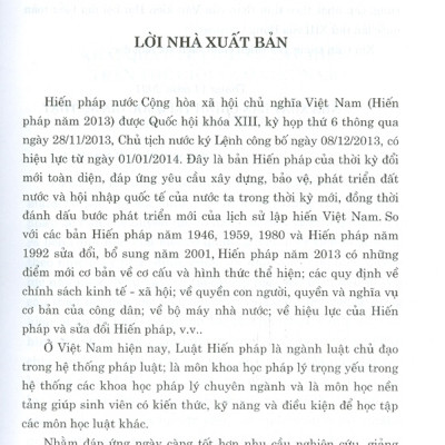 Giáo Trình Luật Hiến Pháp Việt Nam (Xuất Bản Lần Thứ Ba, Có Chỉnh Sửa, Bổ Sung)