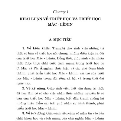 Giáo Trình Triết Học Mác - Lênin (Dành Cho Bậc Đại Học Hệ Không Chuyên Lý Luận Chính Trị)