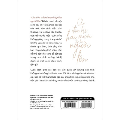 CHO ĐỨA TRẺ HAI MƯƠI TẬP LÀM NGƯỜI LỚN