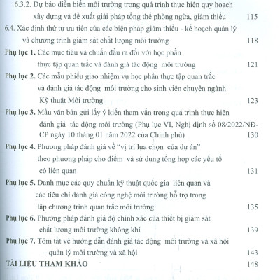 Hướng Dẫn Thực Tập Quan Trắc Và Đánh Giá Tác Động Môi Trường - Trường Đại học Kiến trúc Hà Nội. PGS. TS. Nghiêm Vân Khanh chủ biên, ThS. Tạ Hồng Ánh