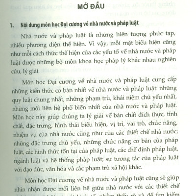 Sách - Giáo trình Đại cương về nhà nước và pháp luật (Tái bản lần thứ nhất)