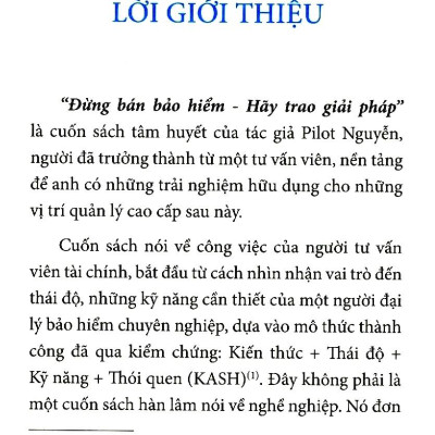 Đừng Bán Bảo Hiểm Hãy Trao Giải Pháp - Sách Gối Đầu Dành Cho Tư Vấn Bảo Hiểm Nhân Thọ (Tái Bản 2020)