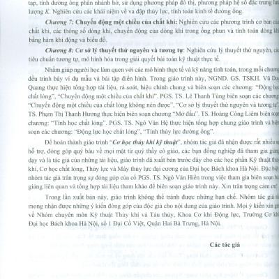 Cơ Học Thủy Khí Kỹ Thuật