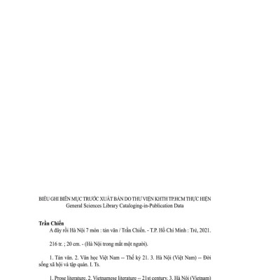 A Đây Rồi Hà Nội 7 Món (Tản Văn)