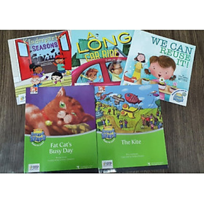Combo 5 truyện đọc ISS Readers 3: A Long Car Ride, Kindergarten Seasons, We Can Reuse It!, Fat Cat