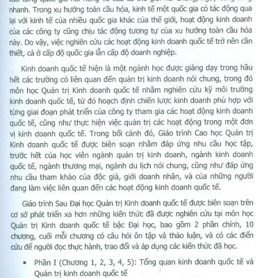 Giáo Trình Cao Học Quản Trị Kinh Doanh Quốc Tế - GS.TS. Hà Nam Khánh Giao
