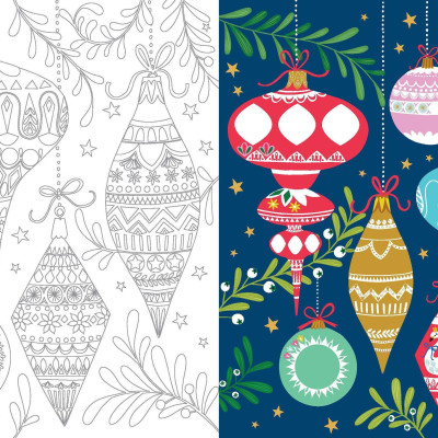 Rub-down Transfer Book: Christmas