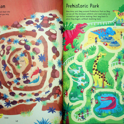 Sách thiếu nhi tiếng anh Dinosaur Mazes