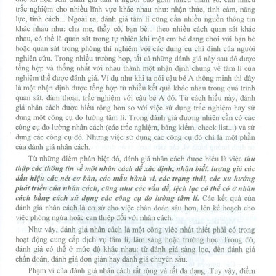 Giáo Trình Đánh Giá Nhân Cách