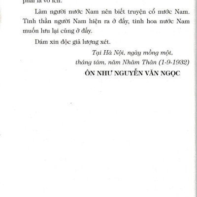 Truyện Cổ Nước Nam (In Theo Bản Của Thăng Long 1958)