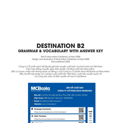 Destination B2 - Grammar And Vocabulary with Answer Key (Tái Bản)