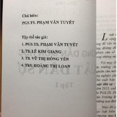 Sách hướng dẫn môn học luật dân sự tập 1