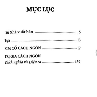 Sách - Kim Cổ Cách Ngôn