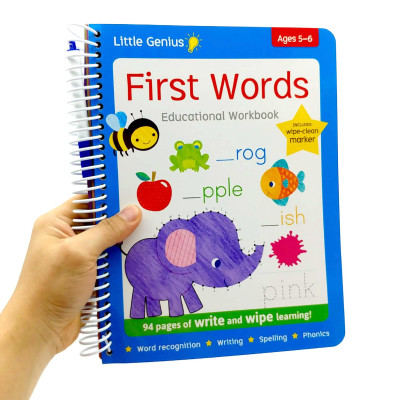 Little Genius Write And Wipe Bind Up - First Words