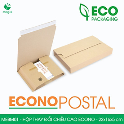 MEBM01 - 22x16x5 cm - 20 hộp carton thay đổi chiều cao siêu tiết kiệm - Hộp đóng sách, hộp gói hàng